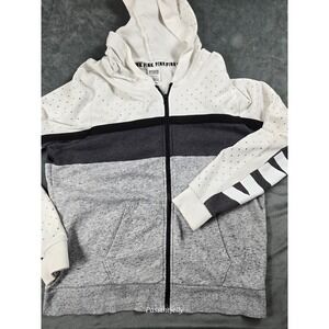 Victoria's Secret PINK Hoodie Large Jacket Rhinestone Bling Jogger Zip Y2K